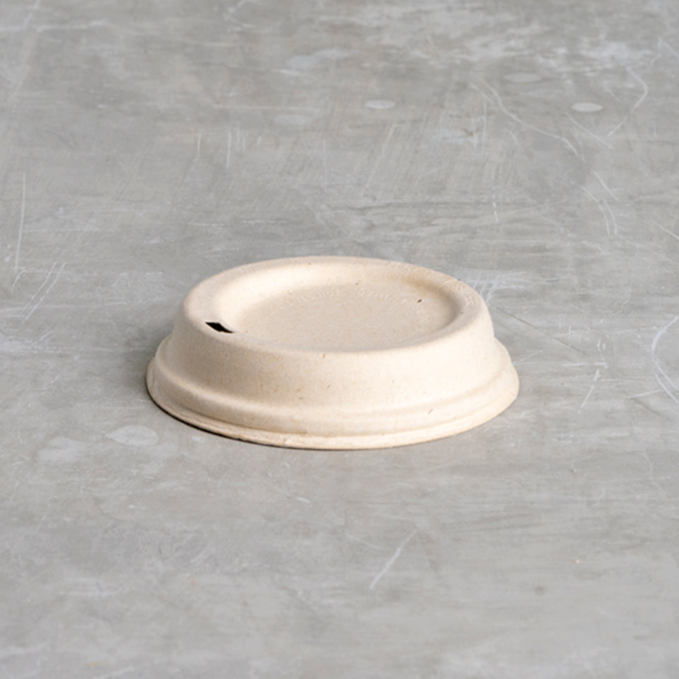 Compostable bamboo coffee lid