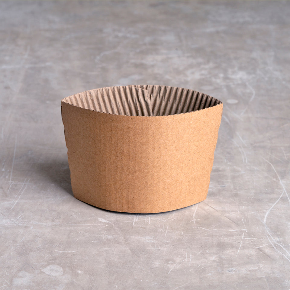 Recycled paper coffee sleeve