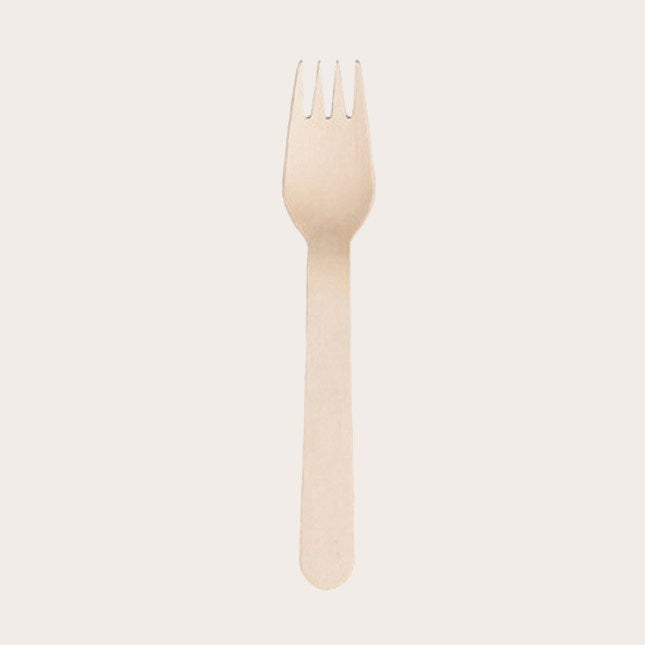 Birch wood fork for restaurant 